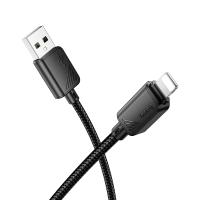 Кабель USB HOCO X113 Beneficio USB - Lightning, 2.4А, 1 м, черный фото