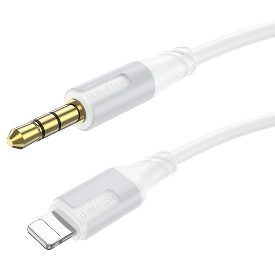 Аудиокабель BOROFONE BL19 Creator AUX Jack 3,5 (m) - Lightning (m), 1 м, белый фото