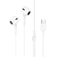 Проводные наушники HOCO M101 Max Crystal, Type-C, 1.2 м, белый фото