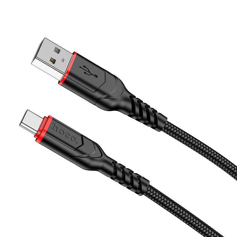 Кабель USB HOCO X59 Victory USB - Type-C, 3A, 3 м, черный фото