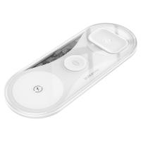 Беспроводное зарядное устройство BOROFONE BQ19 Powerful 3-in-1 для iPhone+Airpods+Apple Watch, 3A, 5W/7.5W/10W/15W, белый фото