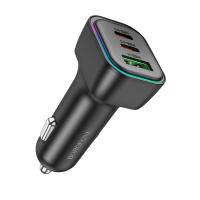 Автомобильное зарядное устройство BOROFONE BZ28C Trophie, 1xUSB + 2xUSB-C, 3A, 60W, черный фото