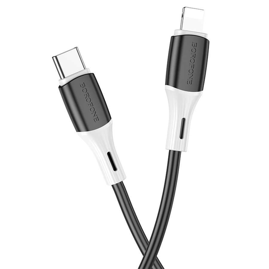 Кабель USB-C BOROFONE BX79 Type-C - Lightning, 20W, 1 м, черный фото