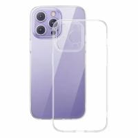 Чехол Clear Case силиконовый с защитой камеры для iPhone 14 Pro 6.1", прозрачный фото