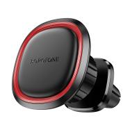 Автомобильный держатель BOROFONE BH124 Roman, магнитный, на воздуховод, черный+красный фото