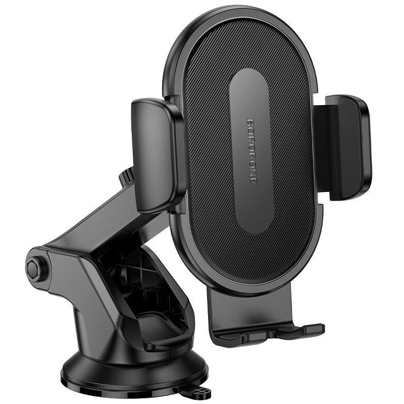 Автомобильный держатель BOROFONE BH134 Rio, зажимной, на приборную панель, черный фото