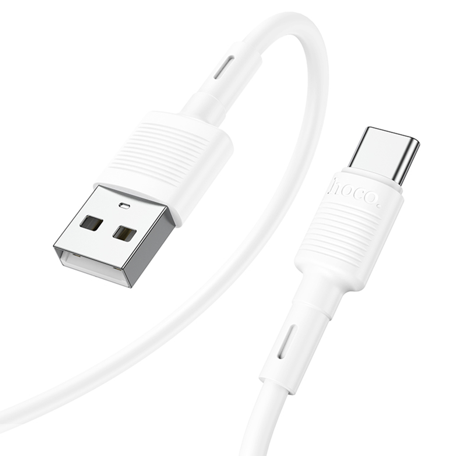 Кабель USB HOCO X83 Victory USB - Type-C, 3A, 1 м, белый фото