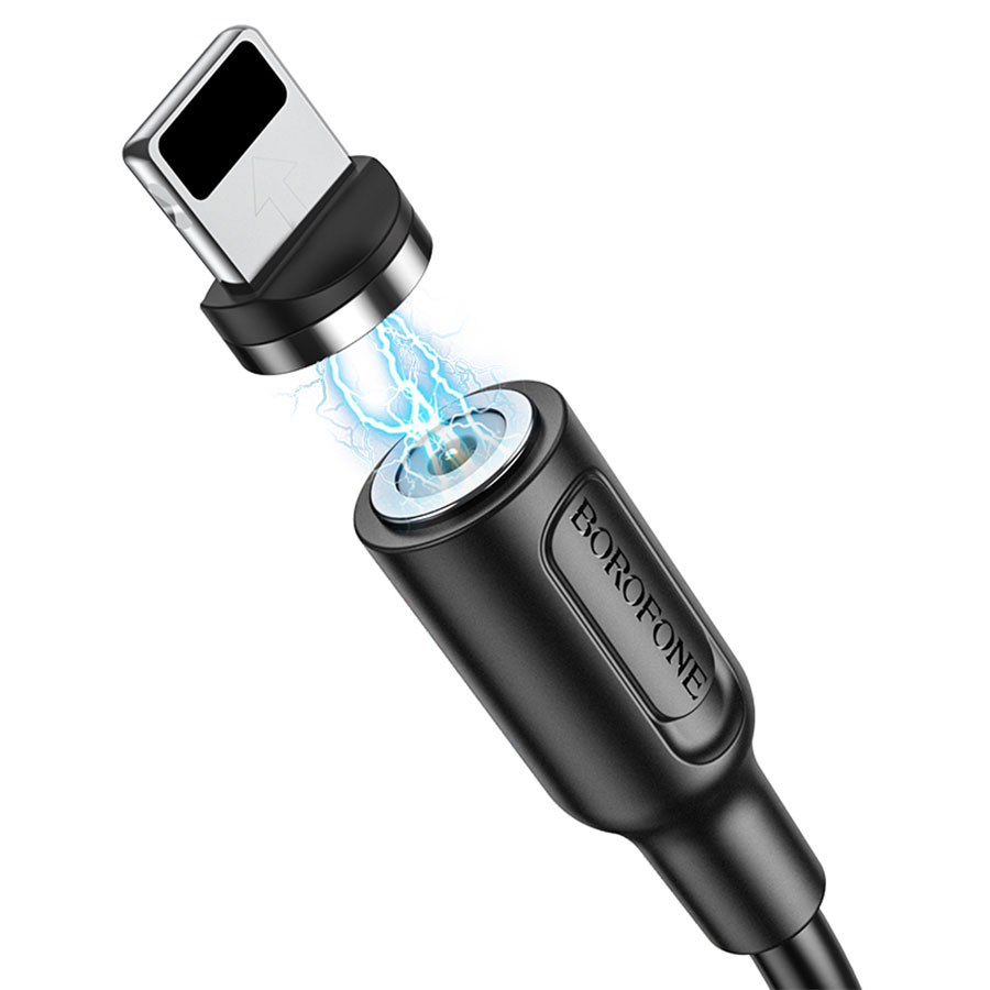 Кабель USB BOROFONE BX41 Amiable USB - Lightning магнитный, 2.4А, 1 м, черный оптом недорого с доставкой Кабель USB BOROFONE BX41 Amiable USB - Lightning магнитный, 2.4А, 1 м, черный фото