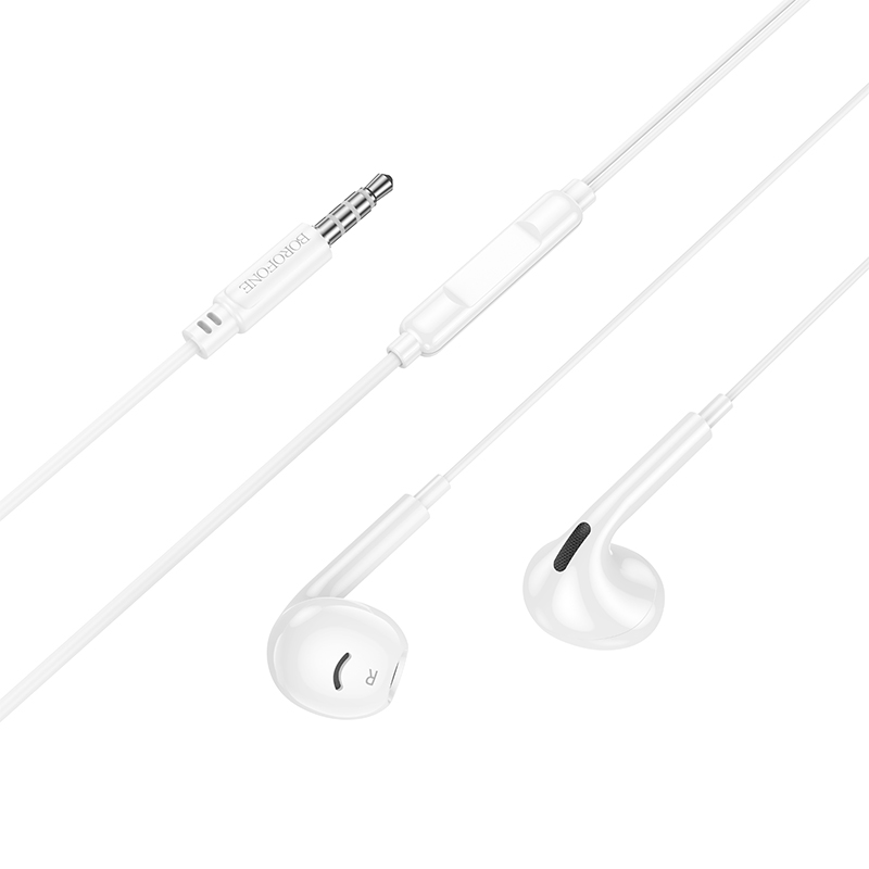 Проводные наушники BOROFONE BM96 Brilliant, Jack 3.5mm, 1.2 м, белый фото
