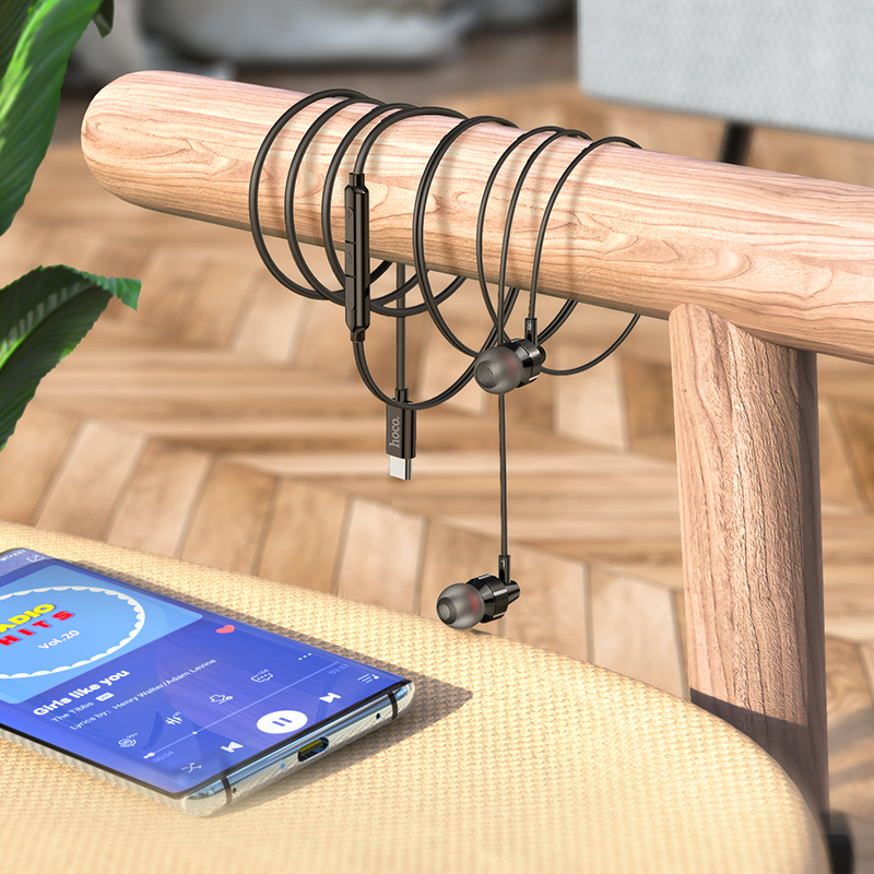 Проводные наушники HOCO M90 Delight, Type-C, 1.2 м, черный фото