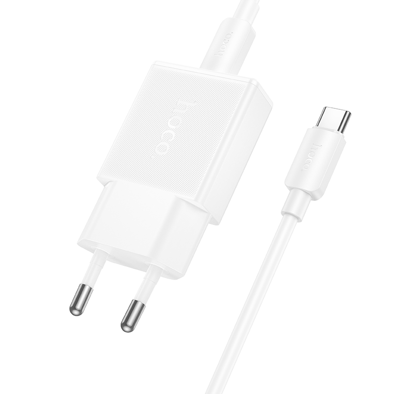 Сетевое зарядное устройство HOCO N74 Speed 1xUSB-C с Кабелем Type-C - Type-C, 25W, белый фото