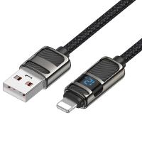 Кабель USB HOCO U137 Line USB - Lightning, 2.4А, 12W, 1.2 м, черный фото