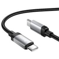 Кабель USB-C HOCO X117 Star Type-C - Type-C, 3A, 60W, 1 м, черный фото