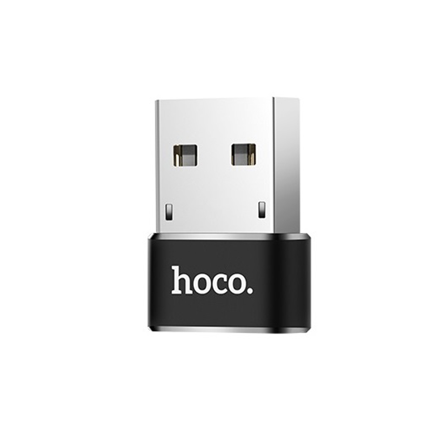 Переходник/Адаптер HOCO UA6 USB (m) - Type-C (f), черный фото