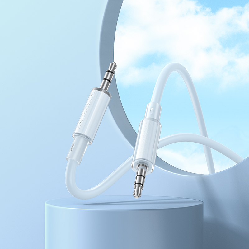 Аудиокабель BOROFONE BL21 Lemon AUX Jack 3,5 (m) - Jack 3,5 (m), 1 м, белый фото