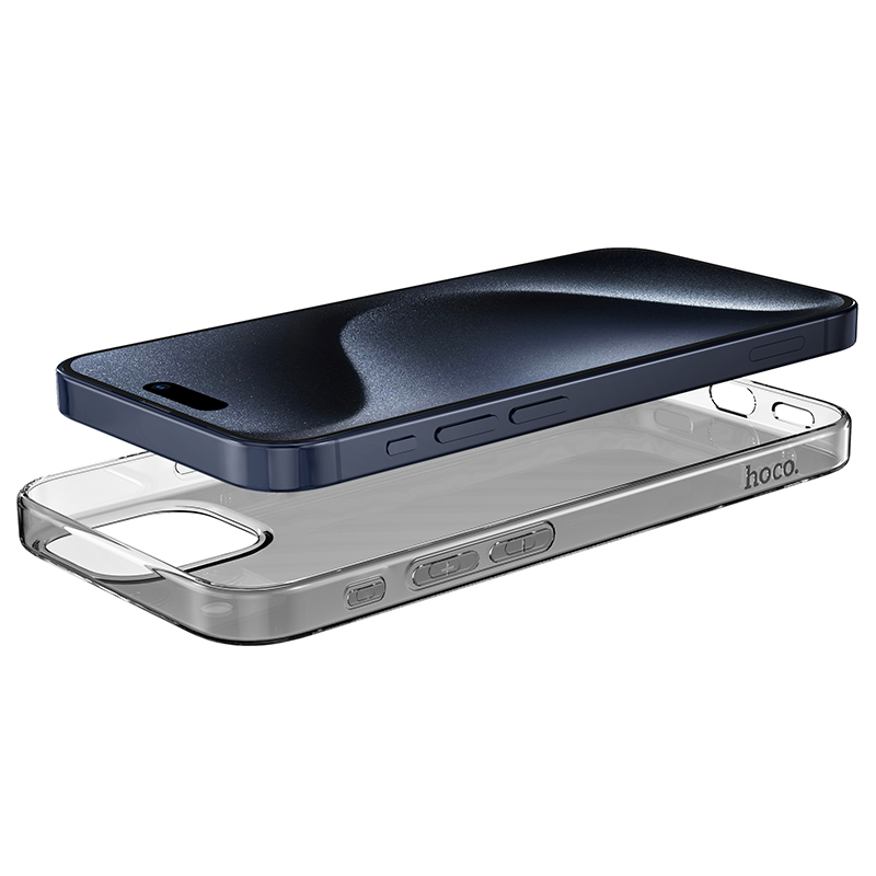 Чехол HOCO TPU Light Series для iPhone 15 Pro 6.1", прозрачный фото