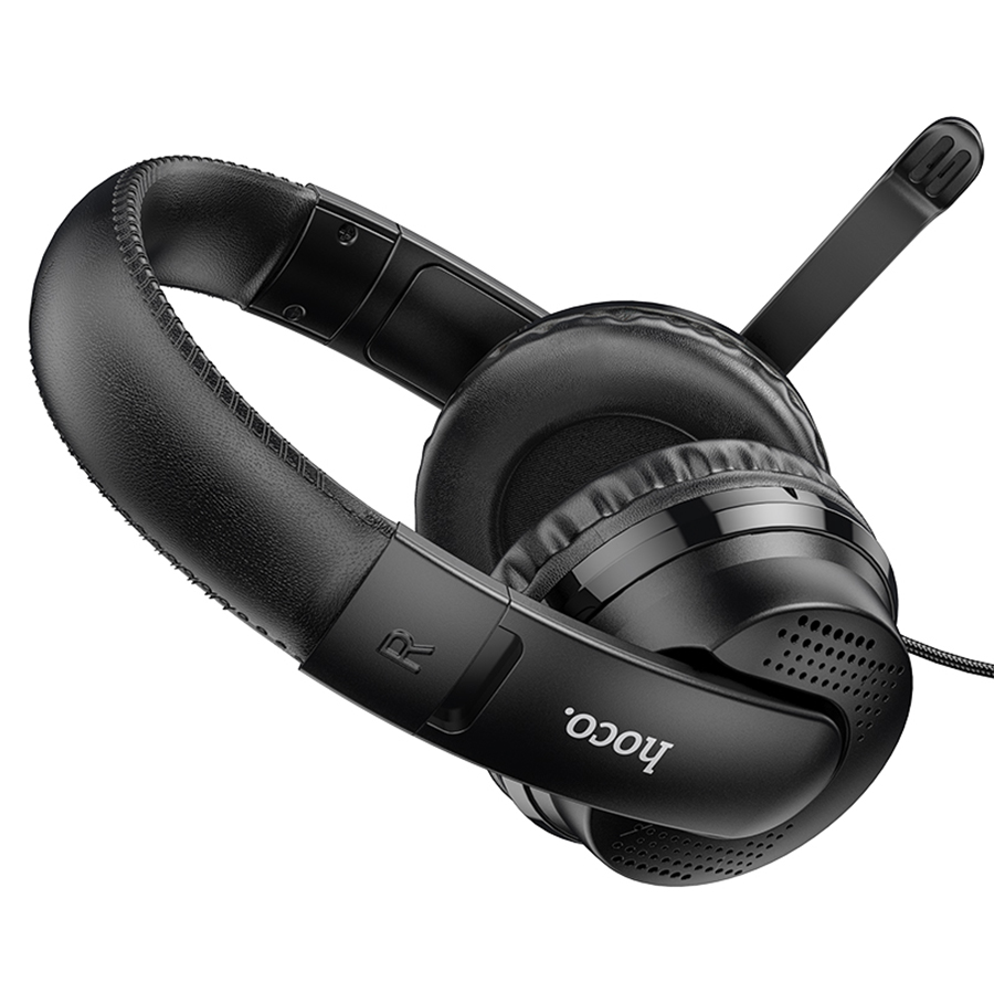 Проводные наушники HOCO W103 Magic, Jack 3.5mm+AUX, 1.2 м, черный фото