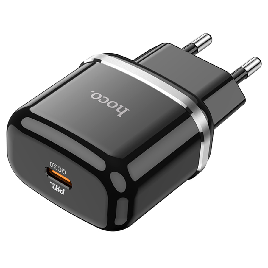 Сетевое зарядное устройство HOCO N24 Victorious 1xUSB-C, 20W, черный фото