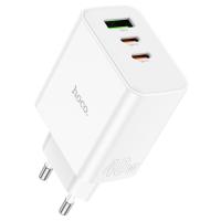 Сетевое зарядное устройство HOCO C126A Pure power 1xUSB + 2xUSB-C, 40W, белый фото