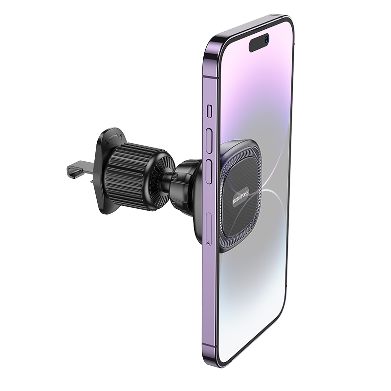 Автомобильный держатель BOROFONE BH96 NT Ice, магнитный, на воздуховод, черный+серый фото