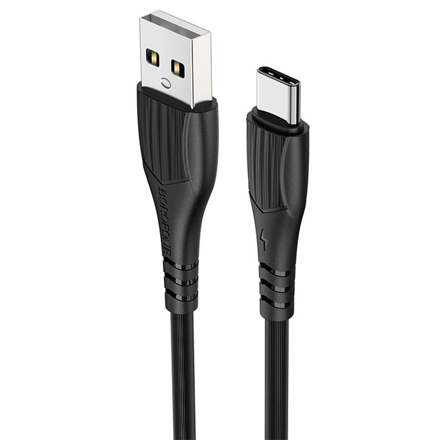 Кабель USB BOROFONE BX37 Wieldy USB - Type-C, 3A, 1 м, черный оптом недорого с доставкой Кабель USB BOROFONE BX37 Wieldy USB - Type-C, 3A, 1 м, черный фото