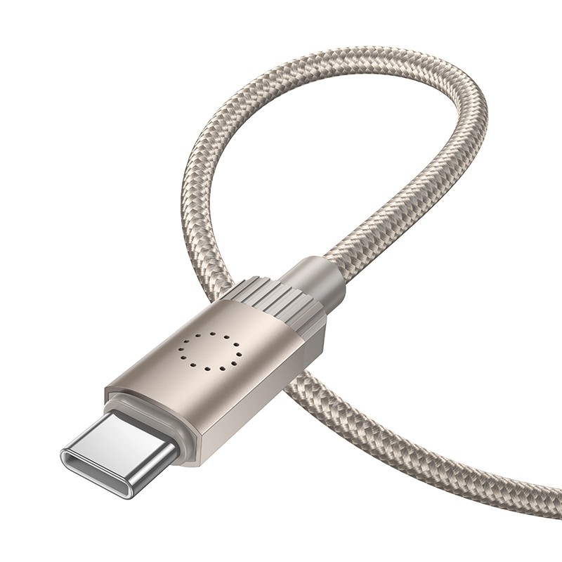 Кабель USB-C HOCO X117 Star Type-C - Type-C, 3A, 60W, 1 м, золотой фото