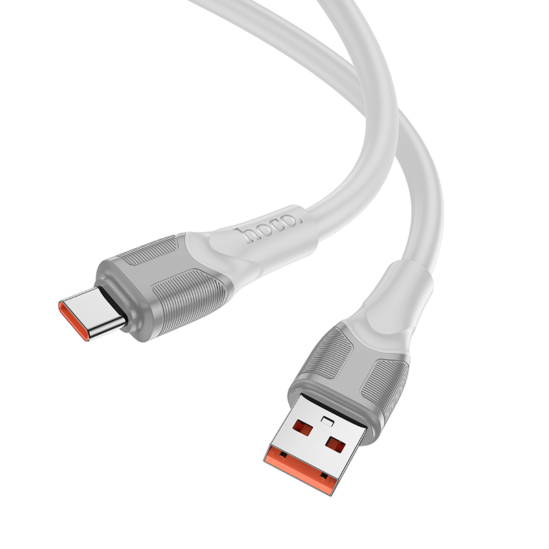 Кабель USB HOCO X106 Big bull USB - Type-C, 5A, 3 м, серый фото