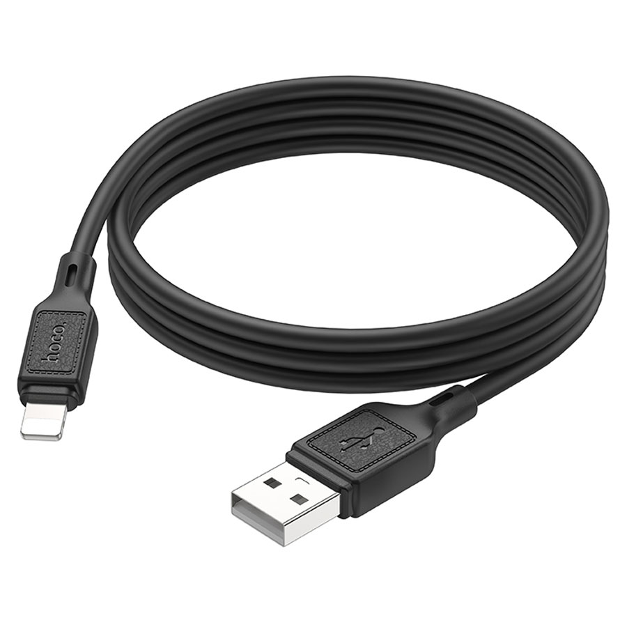 Кабель USB HOCO X90 Cool USB - Lightning, 2.4А, 1 м, черный фото