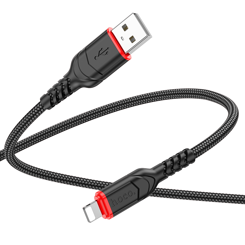 Кабель USB HOCO X59 Victory USB - Lightning, 2.4А, 3 м, черный фото