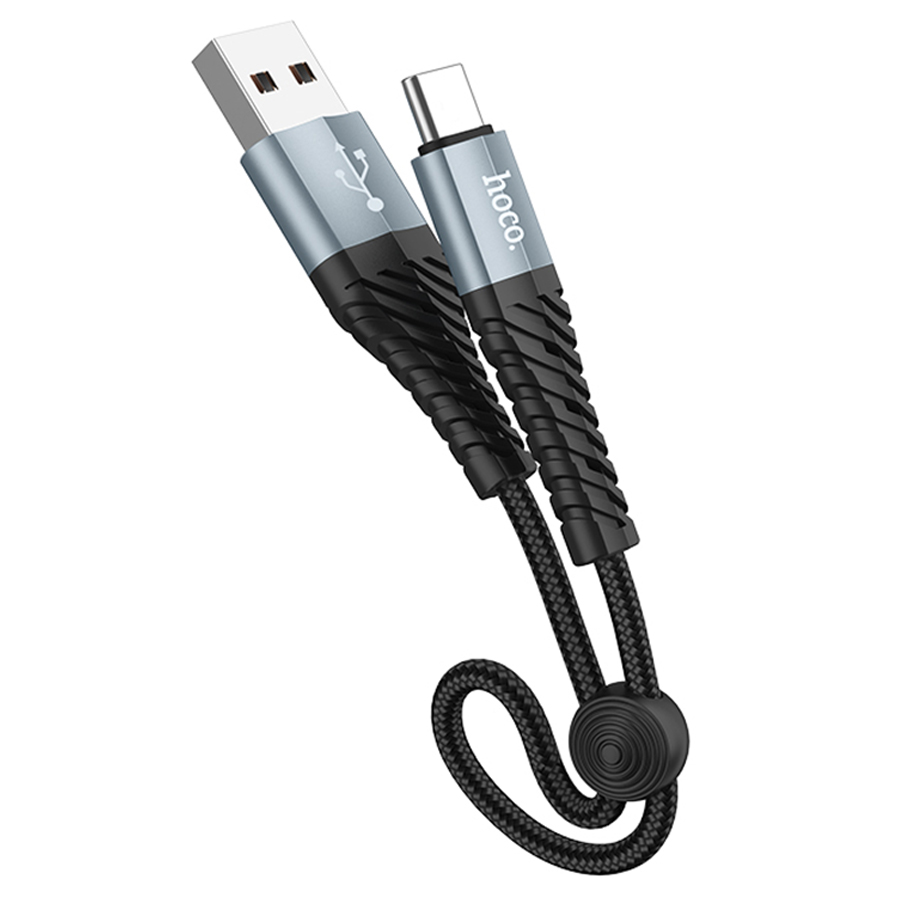 Кабель USB HOCO X38 Cool USB - Type-C, 3A, 25 см, черный фото