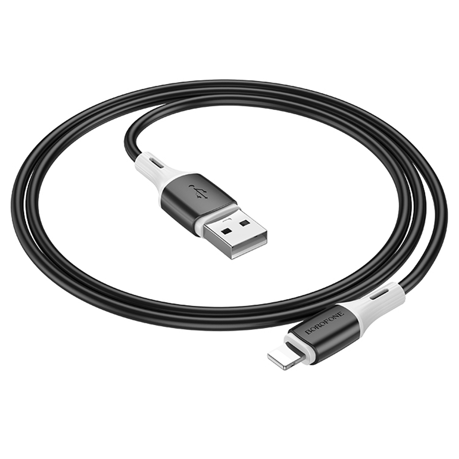 Кабель USB BOROFONE BX79 USB - Lightning, 2.4А, 1 м, черный фото