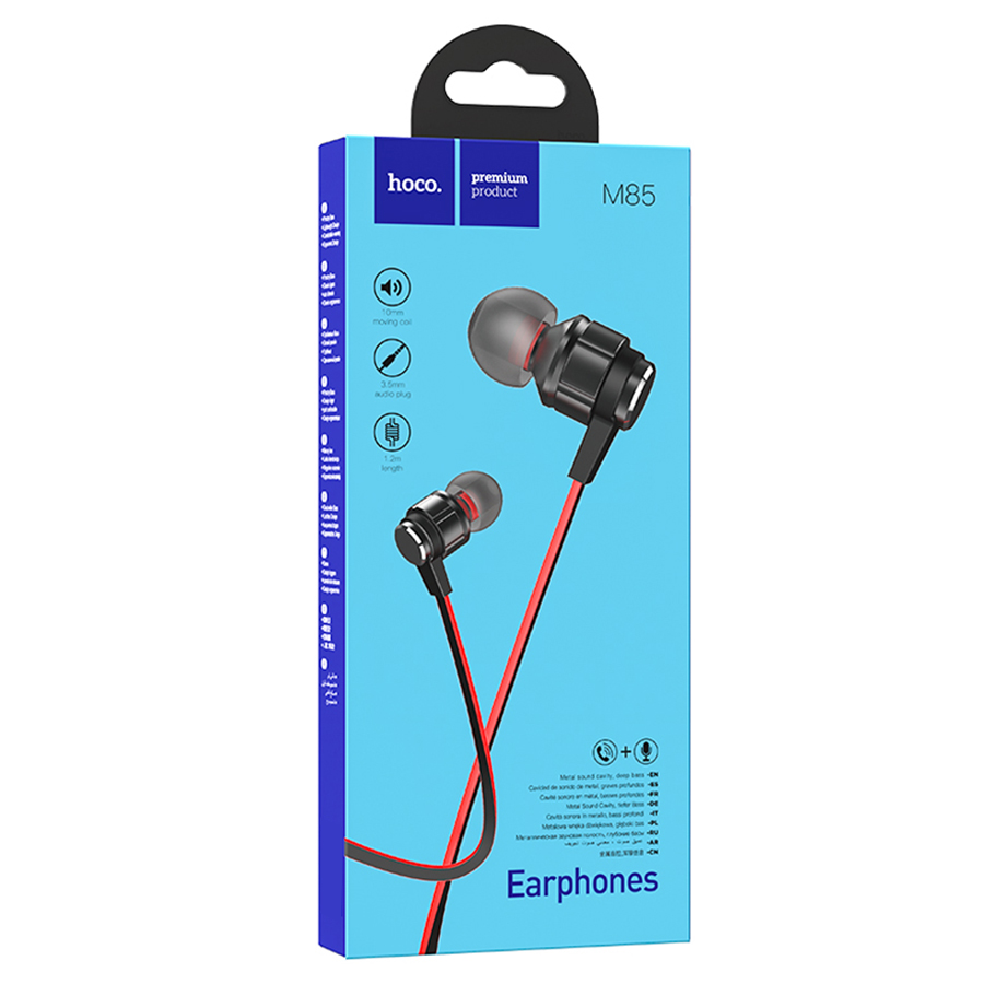 Проводные наушники HOCO M85 Platinum, Jack 3.5mm, 1.2 м, черный фото