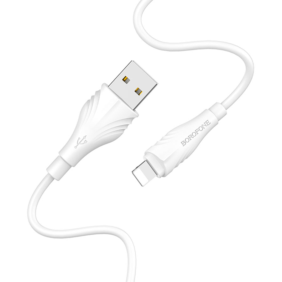 Кабель USB BOROFONE BX18 Optimal USB - Lightning, 2А, 1 м, белый фото
