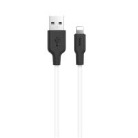 Кабель USB HOCO X21 Silicone USB - Lightning, 2А, 1 м, белый+черный фото