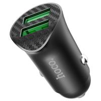 Автомобильное зарядное устройство HOCO Z39 Farsighted, 2xUSB, 18W, черный фото