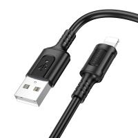 Кабель USB BOROFONE BX111 Feliz USB - Lightning, 2.4А, 1 м, черный фото
