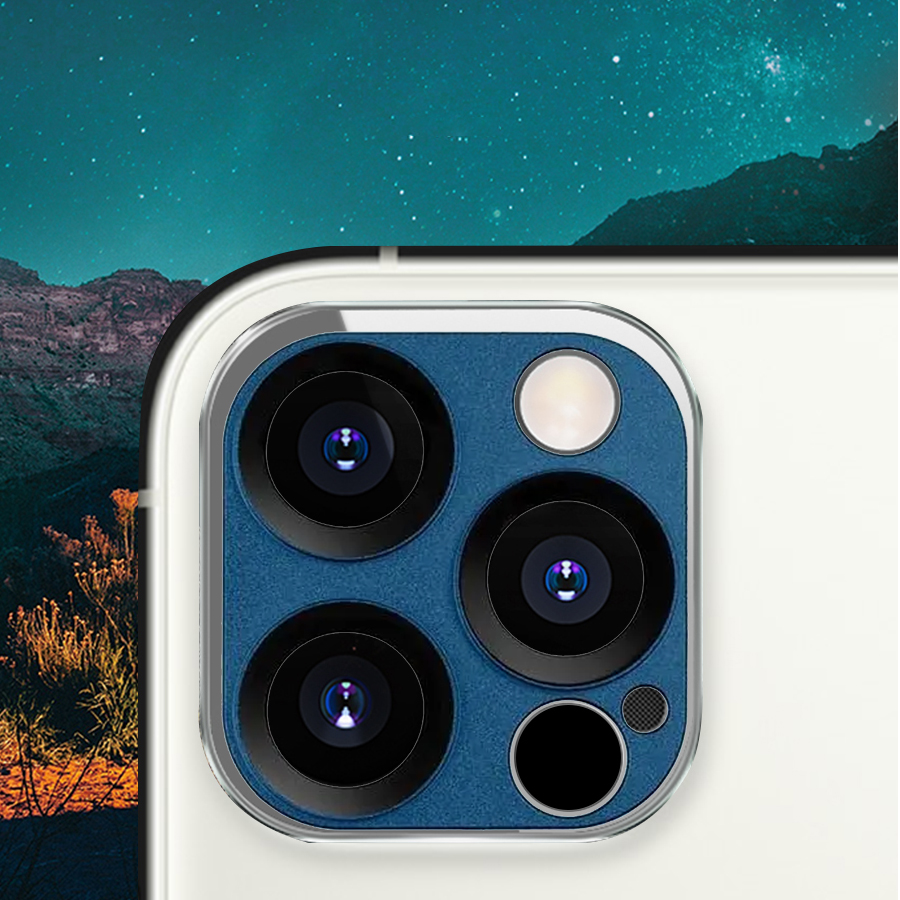 Защитное стекло на заднюю камеру COTEetCI Lens Film для iPhone 12 Pro 6.1", темно-синий фото