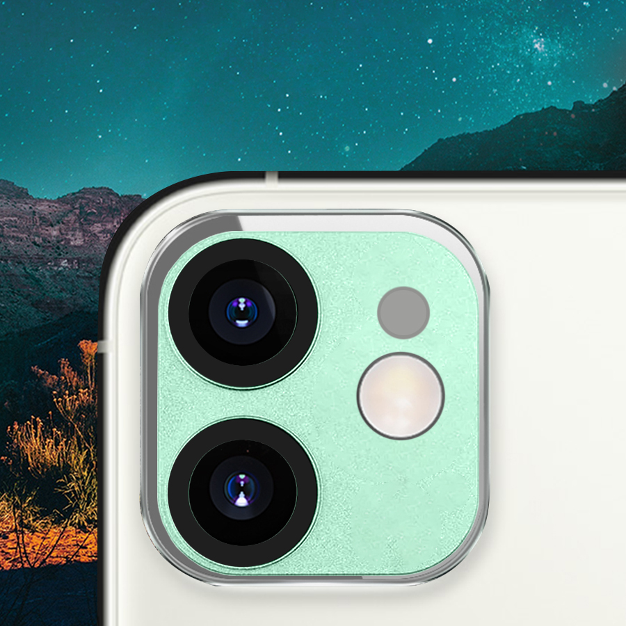 Защитное стекло на заднюю камеру COTEetCI Lens Film для iPhone 12 Mini 5.4", зеленый фото