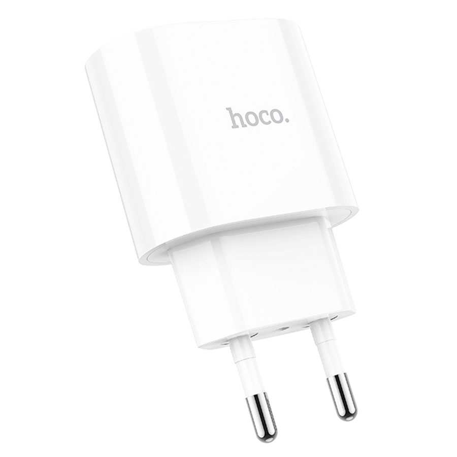 Сетевое зарядное устройство HOCO C95A Lineal 1xUSB + 1xUSB-C, 3A, 20W, белый фото