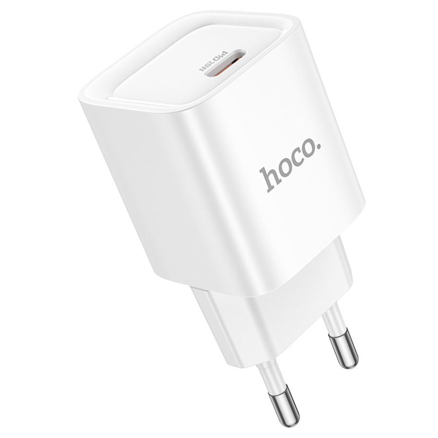 Сетевое зарядное устройство HOCO C146A Charm 1xUSB-C, 20W, белый фото