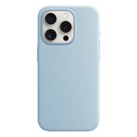 Чехол Silicone Case with MagSafe и Анимация цвета для iPhone 15 Pro 6.1", облачно-синий Light Blue (10) фото
