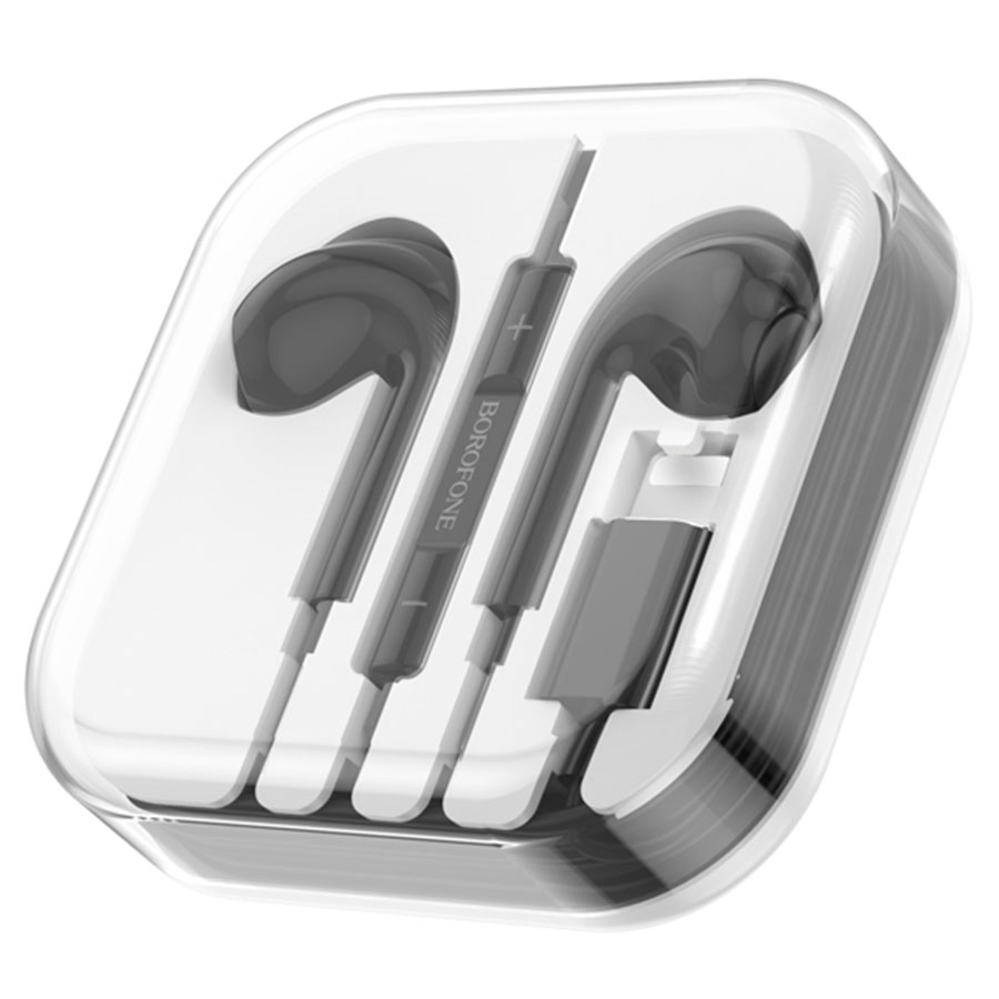 Проводные наушники BOROFONE BM85 Max Native, Lightning, 1.2 м, черный фото