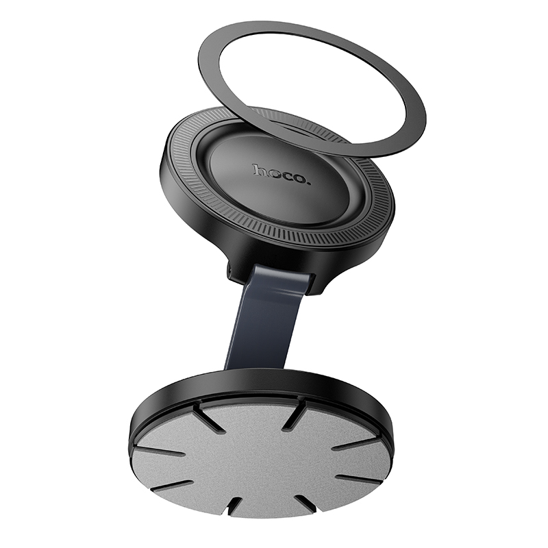 Автомобильный держатель HOCO H61 Show folding, магнитный, на приборную панель, черный+серый металлик фото