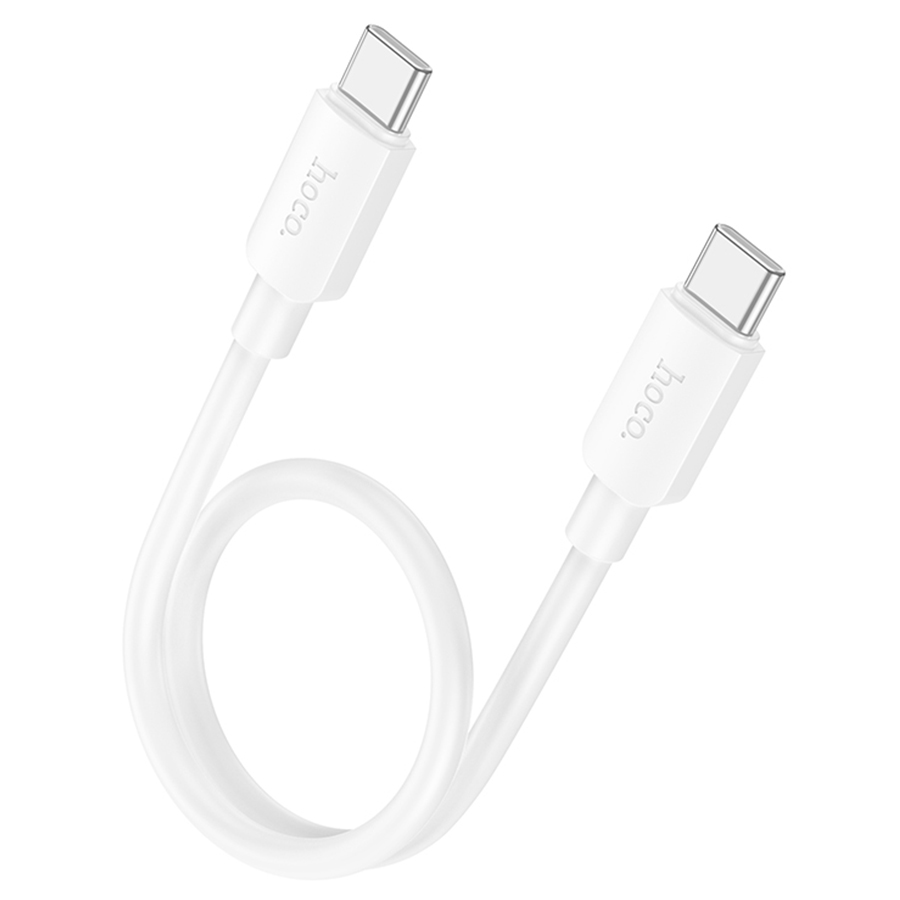 Кабель USB-C HOCO X96 Hyper Type-C - Type-C, 3A, 60W, 25 см, белый фото