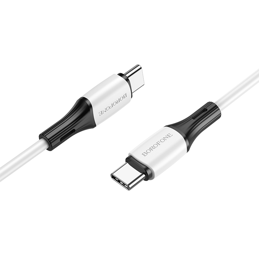 Кабель USB-C BOROFONE BX79 Type-C - Type-C, 3A, 60W, 1 м, белый фото