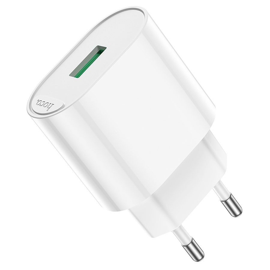 Сетевое зарядное устройство HOCO C109A Fighter 1xUSB, 3.0A, 18W, белый фото
