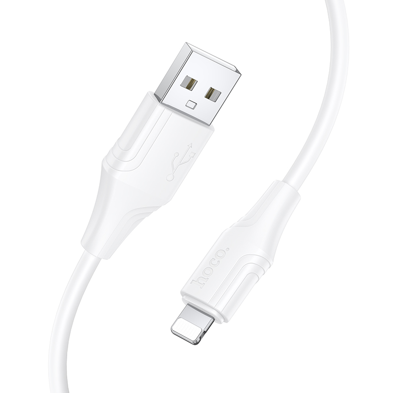 Кабель USB HOCO X124 Bien USB - Lightning, 2.4А, 1 м, белый фото