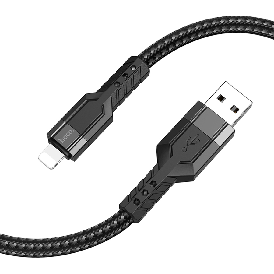 Кабель USB HOCO U110 USB - Lightning, 2.4А, 1.2 м, черный оптом недорого с доставкой Кабель USB HOCO U110 USB - Lightning, 2.4А, 1.2 м, черный фото
