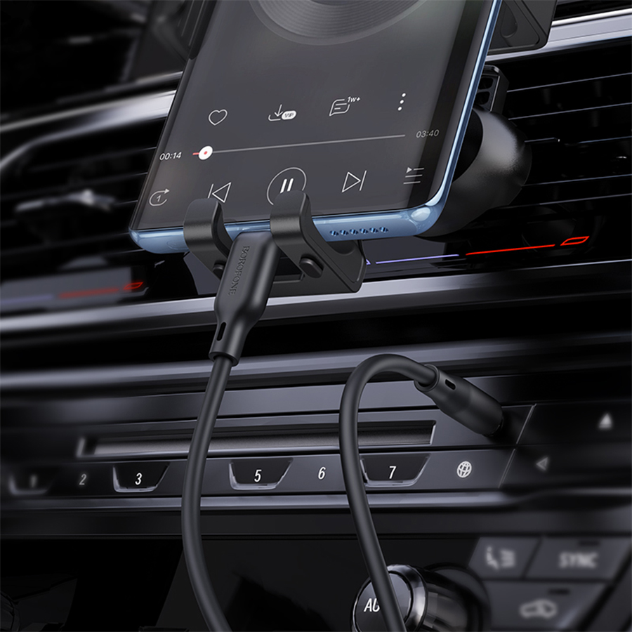 Аудиокабель BOROFONE BL18 AUX Jack 3,5 (m) - Type-C (m), 1 м, черный фото