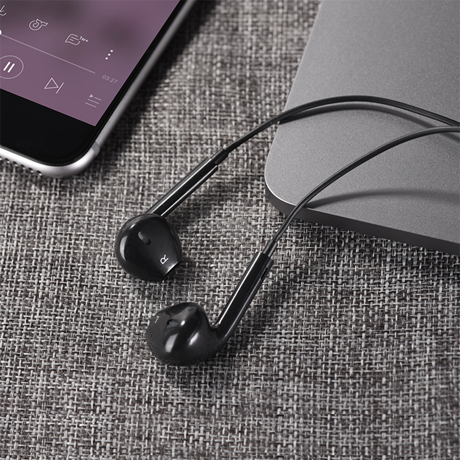 Проводные наушники BOROFONE BM85 Native, Lightning, 1.2 м, черный фото